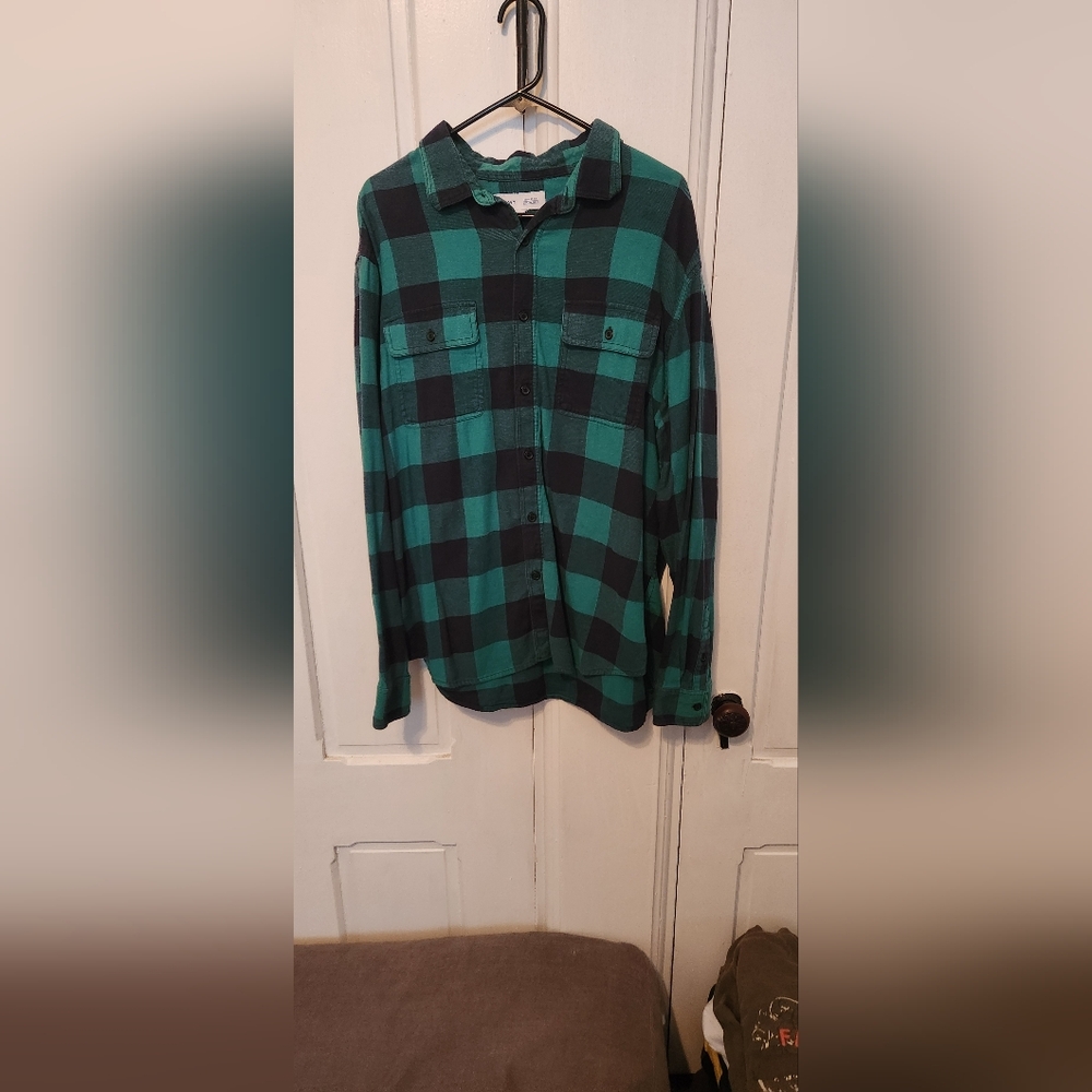 Old navy green flannel